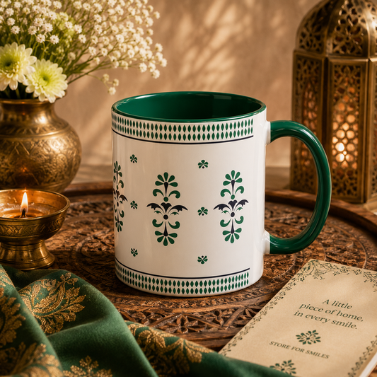 Emerald Block Print Mug