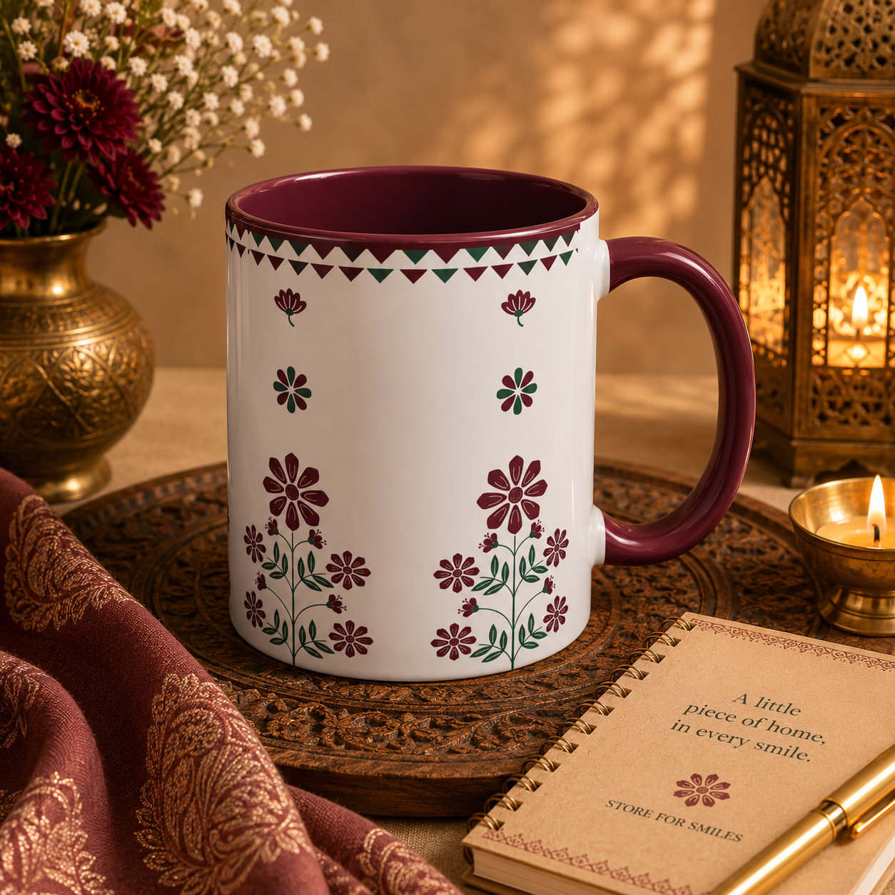 Wildflower Meadow Folk Art Mug