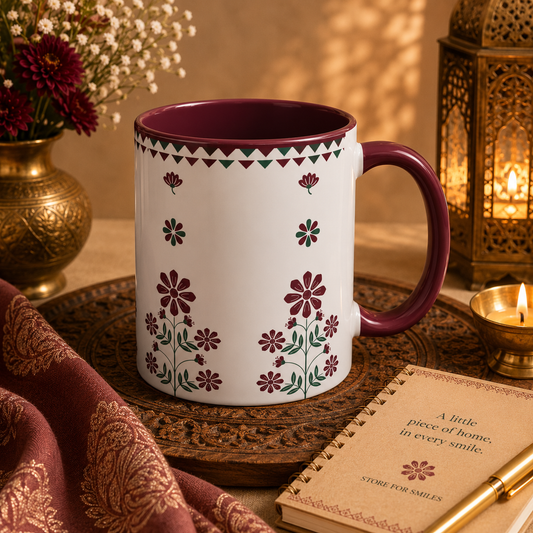 Wildflower Meadow Folk Art Mug