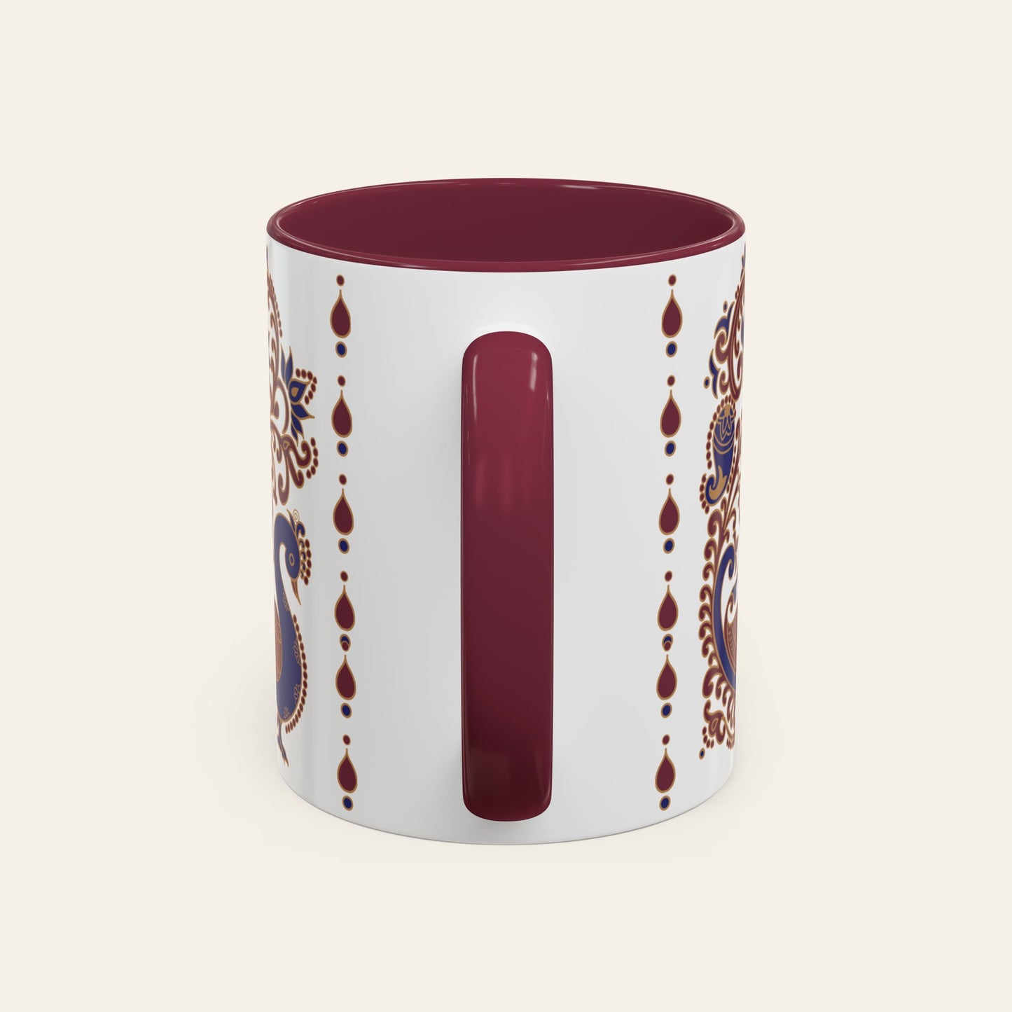 Royal Peacock Kalamkari Mug